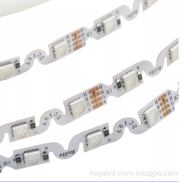 Flexible LED Strip Lights DC 12V 24V S Type 5050 48 LEDs/m for Holiday Decorations